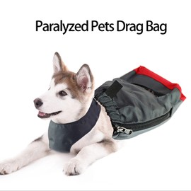 Joyzan Dog Drag Bag, Indoor Pet Tow Paralyzed Disabled Back Rear Leg Adjustable Breathable Injuries Protection Protect Chest Limb Outdoor Anti Scratch Wheelchair Alternative Walking Scooter Small Cat