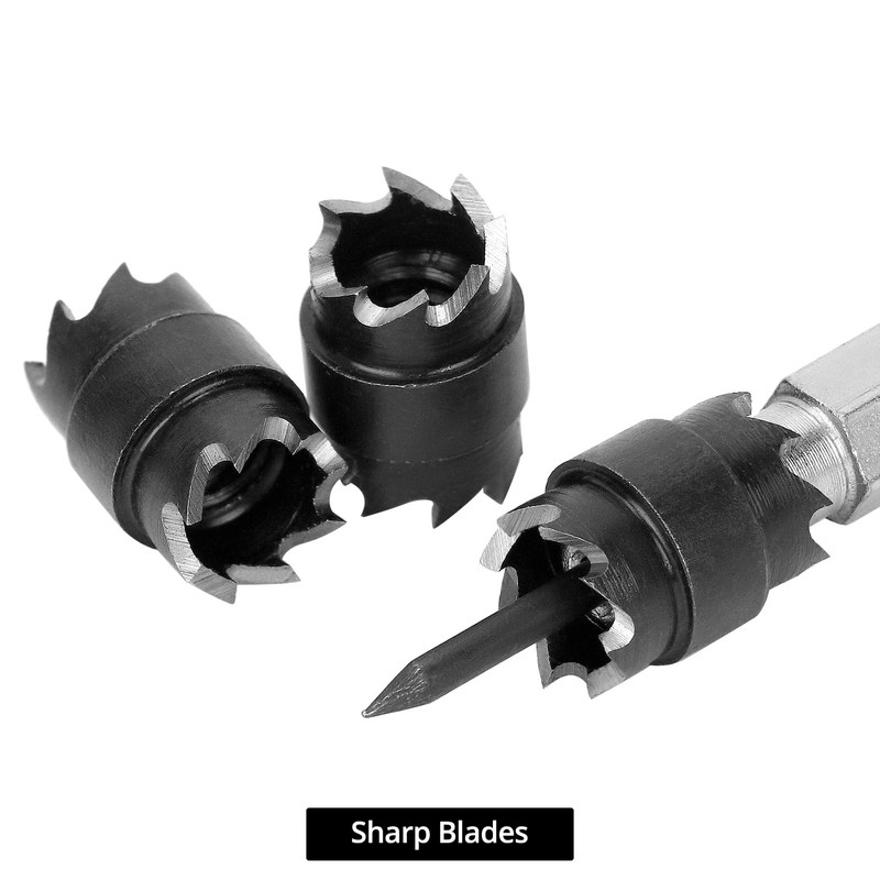 QWORK® Pack of 13 Spot Welding Drill Bits, 3/8 Inch