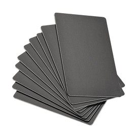 sourcing map Blank Metal Card 80x50x1mm Anodized Aluminum Plate for DIY Laser Printing Engraving Black 10 Pcs