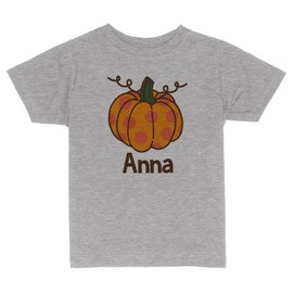 Pumpkin Anna Toddler Kids T-Shirt 4T Heather Grey