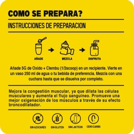 Mr Yellow Oxido Nitrico + Clembu 500g 100 Servs Pre Entreno Moras