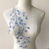 Selene Iron on Applique Embellishment Flower Leaf Vines Embroidery Applique