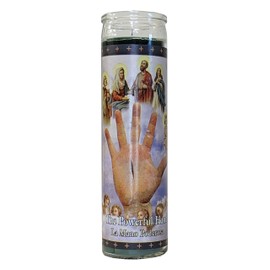 Powerful Hand (La Mano Poderosa) Green Devotional Candle