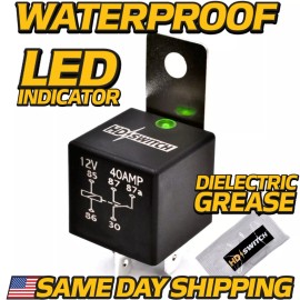 HD Switch NEW 12V-40A Relay fits Hella 4RD 960 388-07 w/LED Indicator UPGRADE