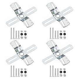 uxcell Light Crossbar Kit 4 Inch Cross-Shaped Mounting Bracket Universal Lighting Fixture with Screws and Nuts 4Pcs