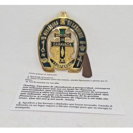 Unbranded TALISMAN HERRADURA DE LA SUERTE Y DINERO CON CRUZ DE CARAVACA - Green