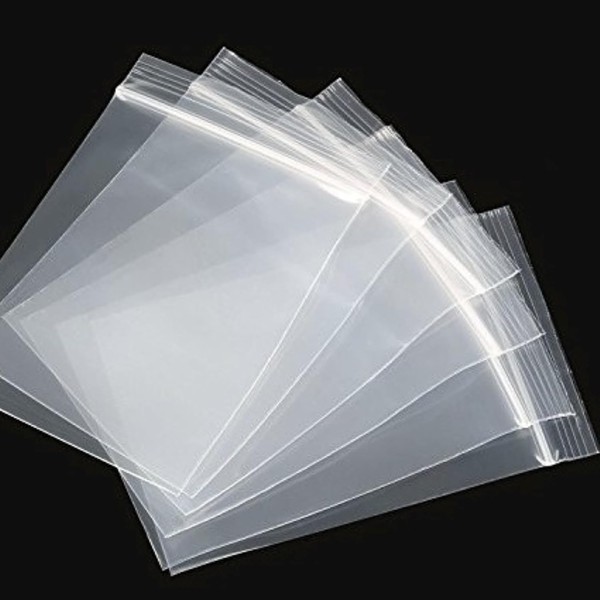 100-Pack 60mm x 60mm Clear Resealable Zipper Plastic Baggies -