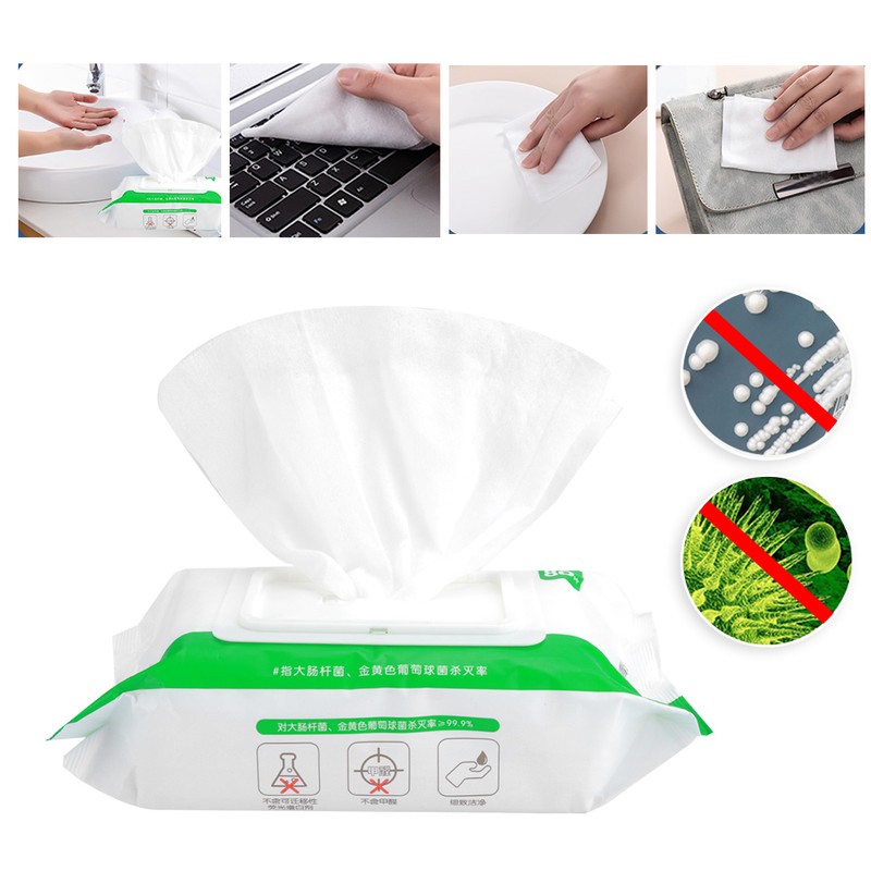 80pcs Ultra-Soft Cleansing Wet Wipes Draw Off Packing Family Affordable