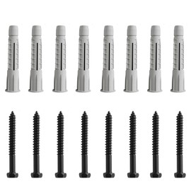 8 Pack Masonry Brick Wall Fixing Screw Bolts Heavy-Duty Hex Head Screws M8 x 70mm, Washers Strength Steel Bolt Kit for TV Wall Mounting Bracket Into Wood Concrete for Masonry, Stone, Concrete Fixings