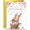 Great Granddaughter Easter Card - Bunny with Easter Eggs Design