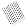 10pcs Neck Lanyard Black Polyester Badge Holder for Students Staff
