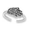 Sideways Hamsa Open .925 Sterling Silver Hand of Fatima Rope