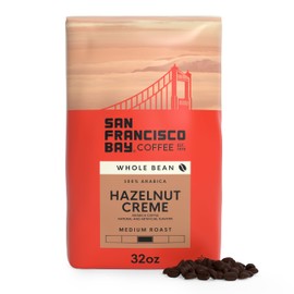 San Francisco Bay Coffee - Flavored Medium Roast Whole Bean Coffee - Hazelnut Crème (2 lb bag)