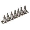 Laser 3389 Tamperproof Star* 5-Sided Socket Bit Set 1/4"D 7pc