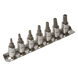 Laser 3389 Tamperproof Star* 5-Sided Socket Bit Set 1/4"D 7pc