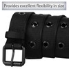 Awlyfm Mens Belt Black Casual Nylon Cloth Web Grommet Belts