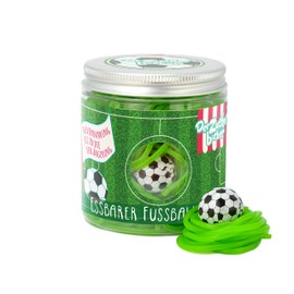 Der Zuckerbäcker The Edible Football Lawn - 150g Candy Tin with Fruity Apple Fruit Gum Strings and Bubblegum Ball
