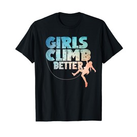 Cool Rock Climber Art For Women Girls Indoor Rock Climbing T-Shirt