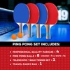 FBSPORT Ping Pong Paddle Set, Table Tennis Set with 4