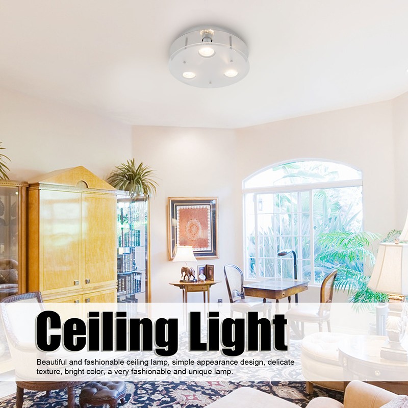 Ceiling Light Modern GU10 Bulb Socket Round Flush Mount Ceiling