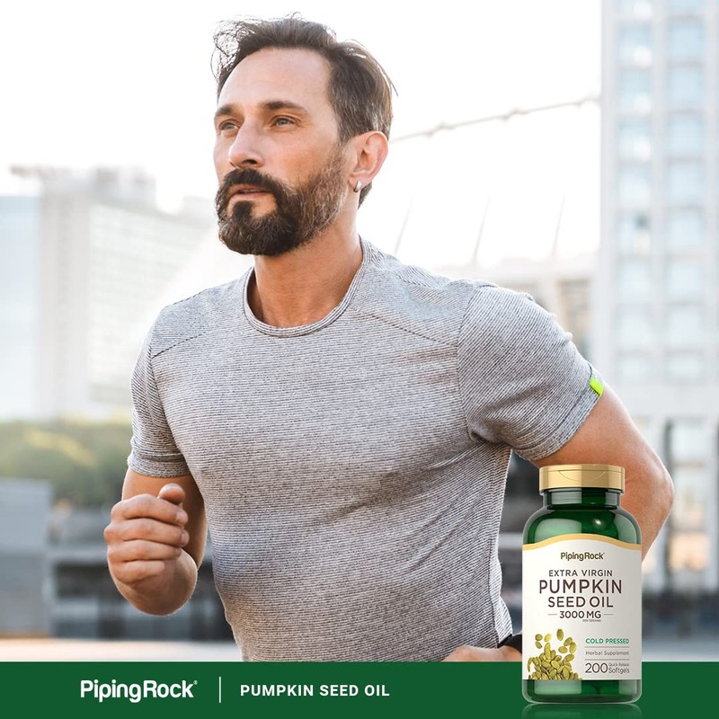 Piping Rock Pumpkin Seed Oil Softgel Capsules | 200 Count