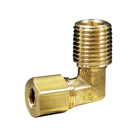 JMF 7/8 in. Dia. x 3/4 in. Dia. Compression to MPT to Elbow Yellow Brass Elbow