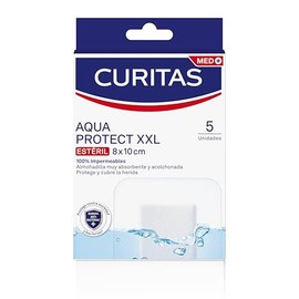 Venditas Adhesivas Extra Grandes CURITAS Aqua Protect XXL, caja con 5 parches