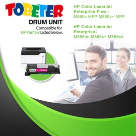 ToBeter CF365A Drum Unit Replacement for HP 828A CF365A Magenta Imaging Drum for Color Laserjet Enterprise Flow M880z MFP M880z+ MFP M855dn M855x+ M855xh Printer Drum, 828A Magenta Drum Kit,30K Yield