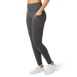 No nonsense Leggings for Women with Tummy Control and Pockets, Athletic High Waist Yoga Pants, Graphite