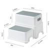 Victostar 2 Step Stool for Kids, Anti-Slip Sturdy Toddler Two