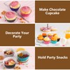 Gifbera Standard Pink Foil Cupcake Liners Wrappers Baking Cups for
