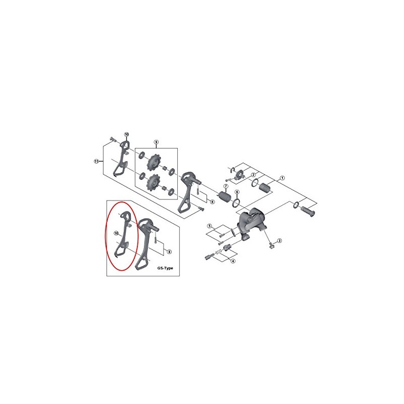 SHIMANO 5RF06000 - Riemenhalterung innerer Gangschaltung, Mehrfarbig, Universalgröße