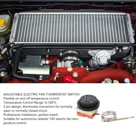 Adjustable Electric Cooler Fan Thermostat Controller Switch AC 250 V Universal 12 Volt Water Coolant Temperature Hose Probe Kit for Motor Vehicles, Trucks, Motorhomes Pack of 10