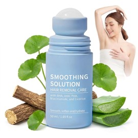 Razor Bump Smoothing Solution Ingrown Hair Reduction with BHA AHA, 50ML | High Roller Ingrown Tonic for Underarms Abdomen - Ingrown Hair Serum for Men & Women - Roller Ball Applicator for Tend Skin