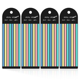 640Pcs Highlighter Tape, Long Page Tabs Highlighter Strips Long Page Markers Sticky Index Tabs for Annotating Books Index Note Memory Office School (Macaron Color)