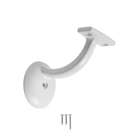 khtumeware 6 Pack White Hand Rail Bracket Heavy Duty Hardware for Stairways, Home or Office Vintage Stair Support Handrail Brackets