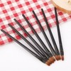 ISKYBOB 50 Pieces Black Disposable Lip Brushes Lipstick Gloss Wands