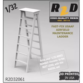 RESN2detail FAST-FIX 1/32 USAAF Maintenance Ladder For WWII Diorama Airfield RFF32061
