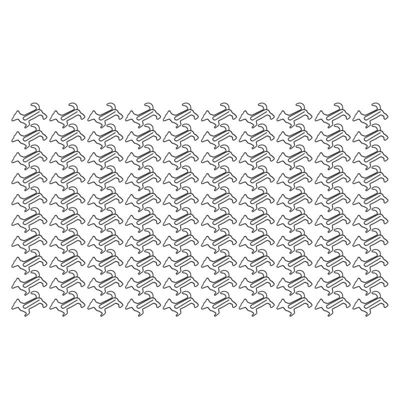 100pcs Dog Shape Paper Clips Creatively Cute Plated Metal Bookmark