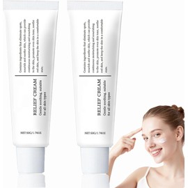 LUHI 345 Relief Cream,Crema Hidratante Calmante 345,crema reparadora intensiva,hidratante y humectante,Hidrata y nutre,unificando el tono de la piel,Suave y calmante,apta para todo tipo de piel.(2PCS)