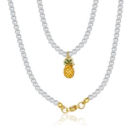 Pearl Choker Necklaces for Women Pineapple Pendant Necklace Pearl Jewelry Anniversaries Birthday Gifts
