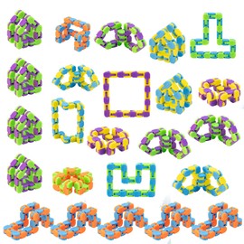 Ganowo 12 Pack Wacky Tracks - Snap Click Fidget Toys for Kids Adults