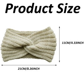 4PCS Knitted Headband Women, Winter Headbands for Women, Ear Warmer Headband, Ear Muffs Women, Elastic Twist Running Ear Warmers, Hair Bands for Women and Girls, Warm Winter Gifts