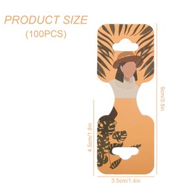 GLADFRESIT 100Pcs Necklace Display Cards, Jewelry Hanging Tags for Bracelets, Earrings, and More (Brown)