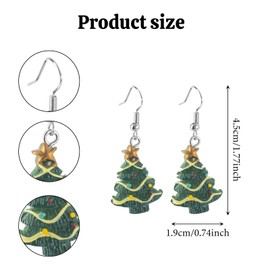 GWAWG Ohrringe Weihnachten, Tropfen Baumeln Ohrringe, Weihnachtsohrringe, Weihnachtsbaum, Schmuck Geschenk für Sie