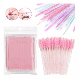 Mouyic 100 Microrush +50 Cepillos Para Pestañas +50 Palitos Glitter