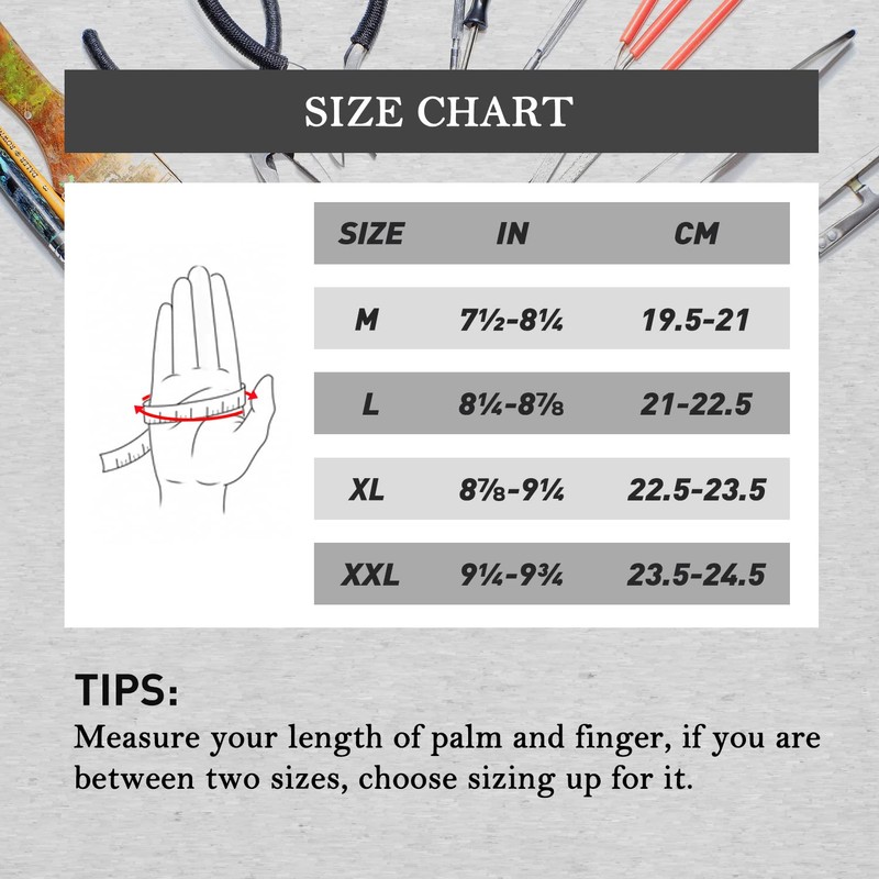 HLDD HANDLANDY Heavy Duty Work Gloves, SBR Padding, TPR Protective