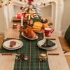 Green Yellow Plaid Christmas Table Runner, Winter Holiday Table Runners