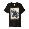 Samurai Mouse Art - Ukiyo-e Warrior Premium T-Shirt