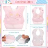 Zoney 50 PCS Disposable Bibs,Portable Baby Bibs for Girls and